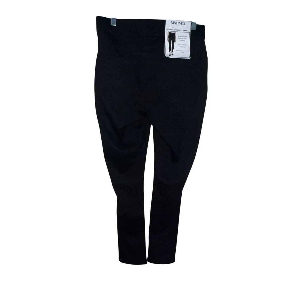 Calvin Klein Black Heidi Pull On Skinny‎ Pants Women Size Small Ponte Knit New